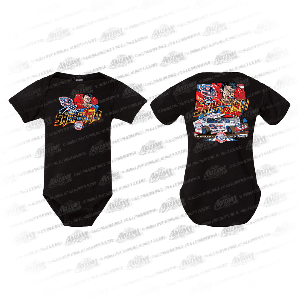 9s Superhero Infant Onesie (Black)