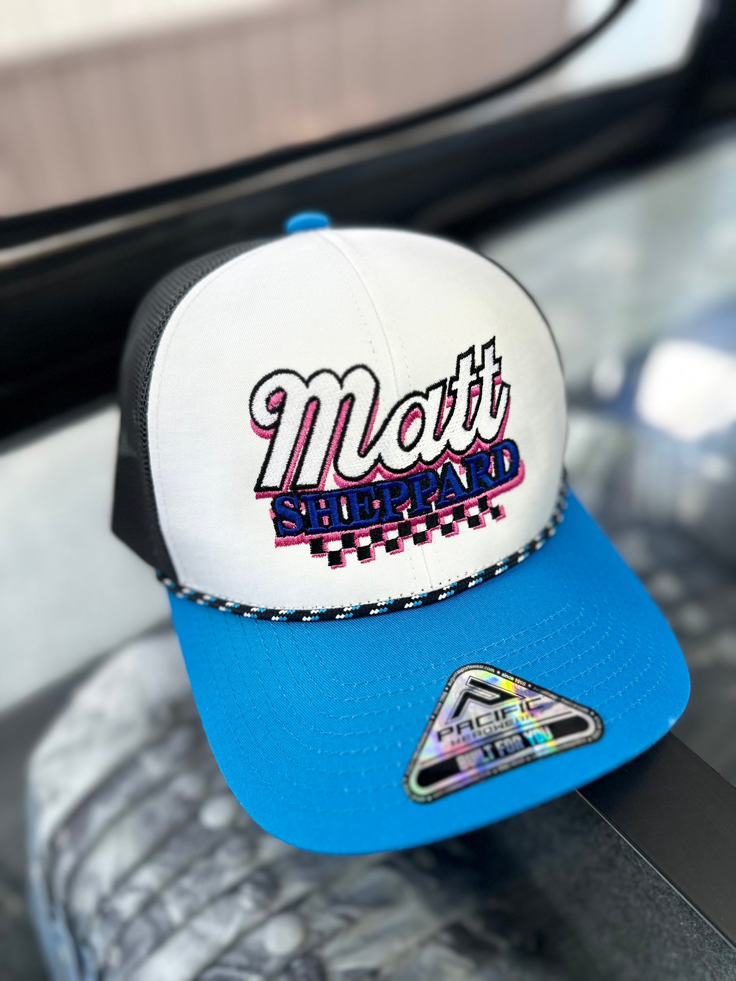 Retro Collection Rope SnapBack (Blue/White/Black)