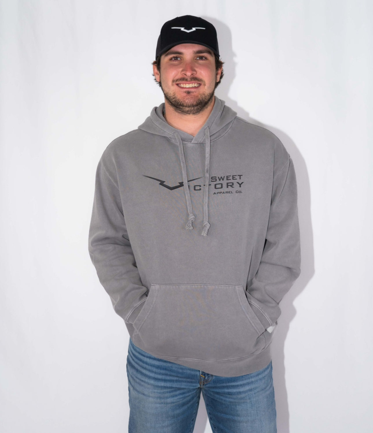 Sweet Victory- Grey Hooded Sweatshirt