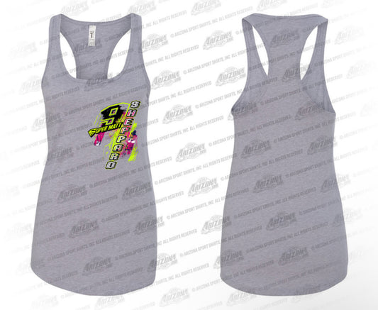 “Neon” Heather Gray Womens Racerback Tank Tops