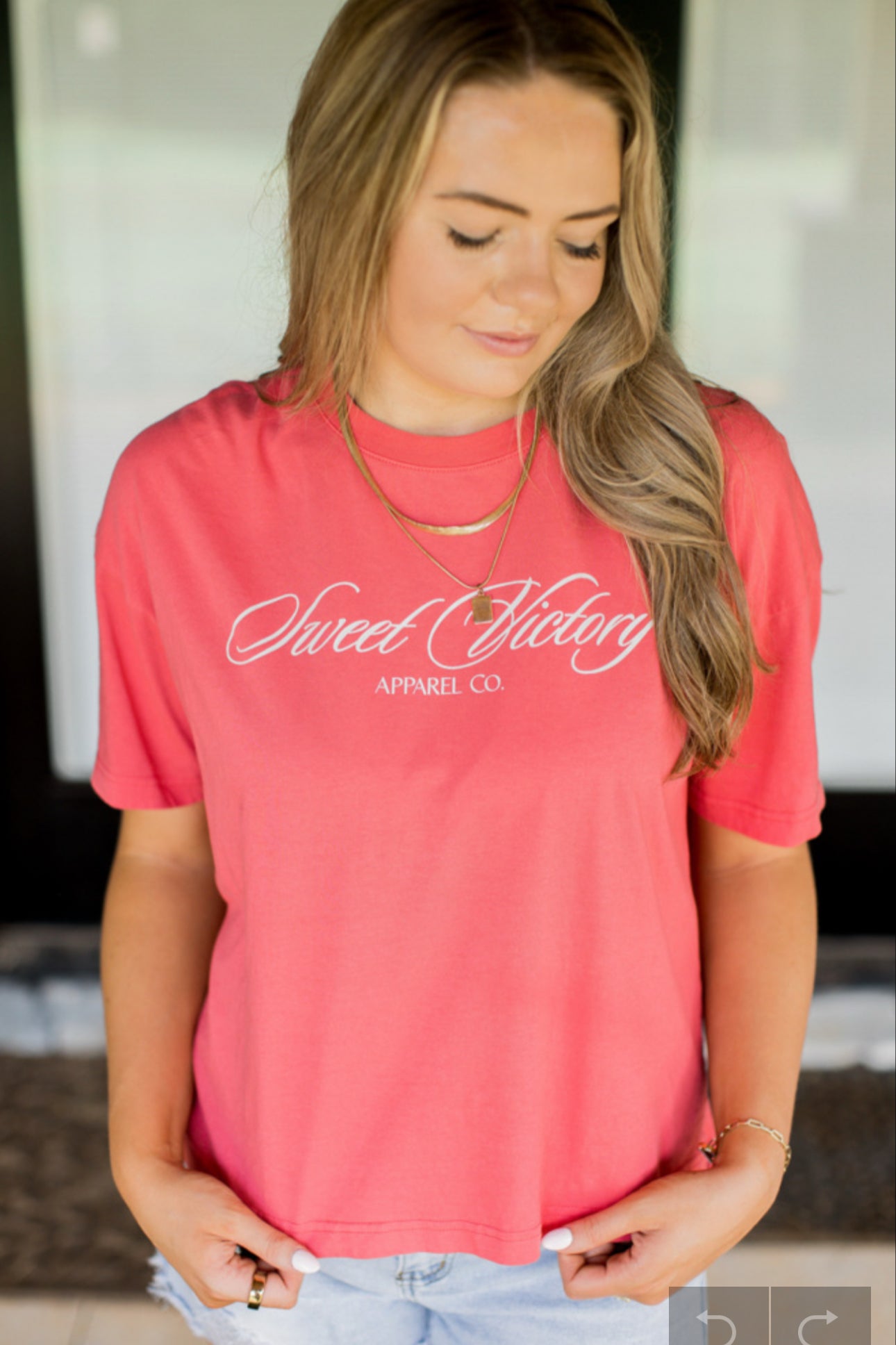 Sweet Victory- Pink Romans 8:37 T-Shirt
